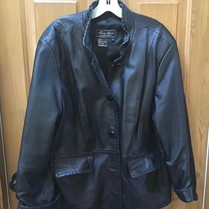 Leather coat